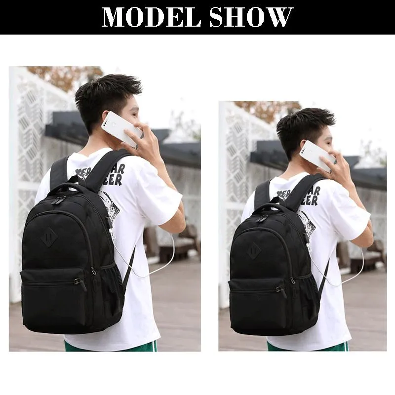 Custom New Design Back Pack Laptop USB Charger Multifunctional Bagpack Waterproof Travel Smart School Bag Backpack