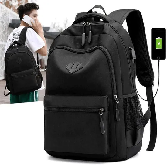 Custom New Design Back Pack Laptop USB Charger Multifunctional Bagpack Waterproof Travel Smart School Bag Backpack