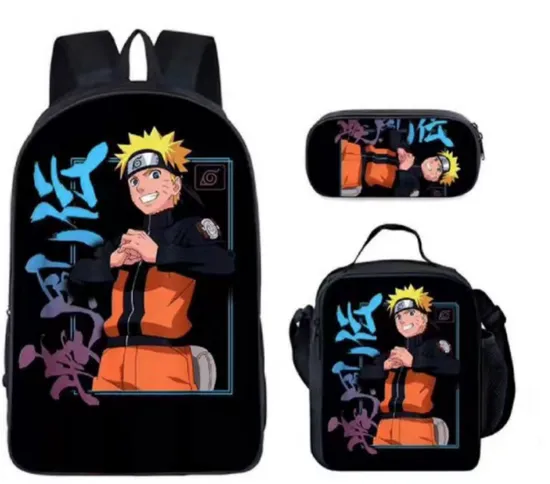Factory Custom School Student 3 PCS Backpack Sets Backpack Shoulder Bag Pencil Case