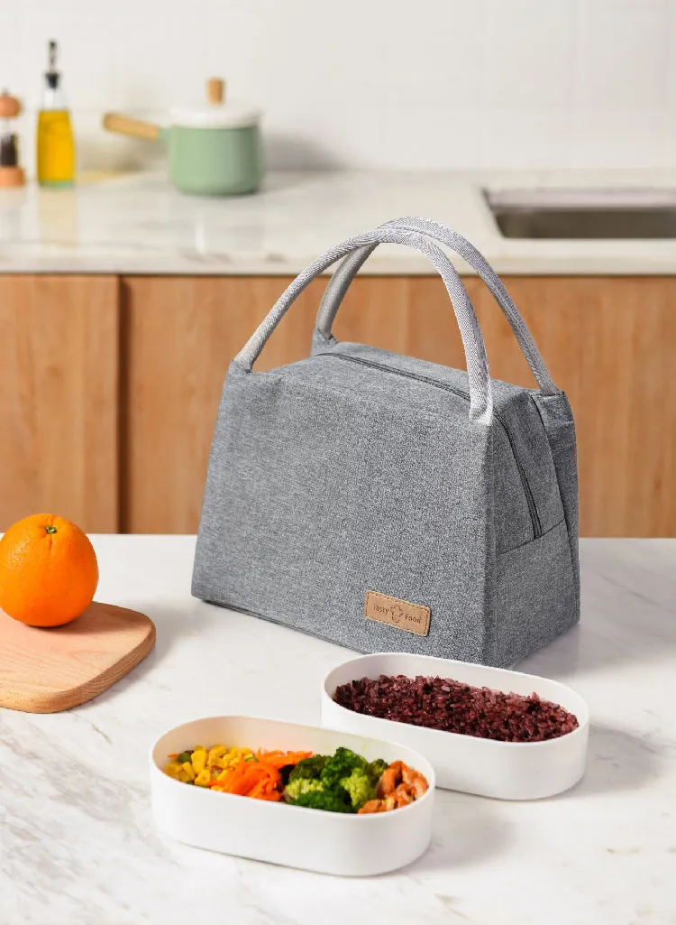 New Oxford Cloth Lunch Bag Box Thickened Outside Portable Thermal Ice Bento Meal Bag Takeaway Tote Cooler Bag for School Office