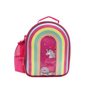 Rainbow Unicorn Pink Girls Kids Lunch Box Bag, Lunch Bag Cooler Kids/School Lunch Bags, Insulated Lunch Bag Thermal