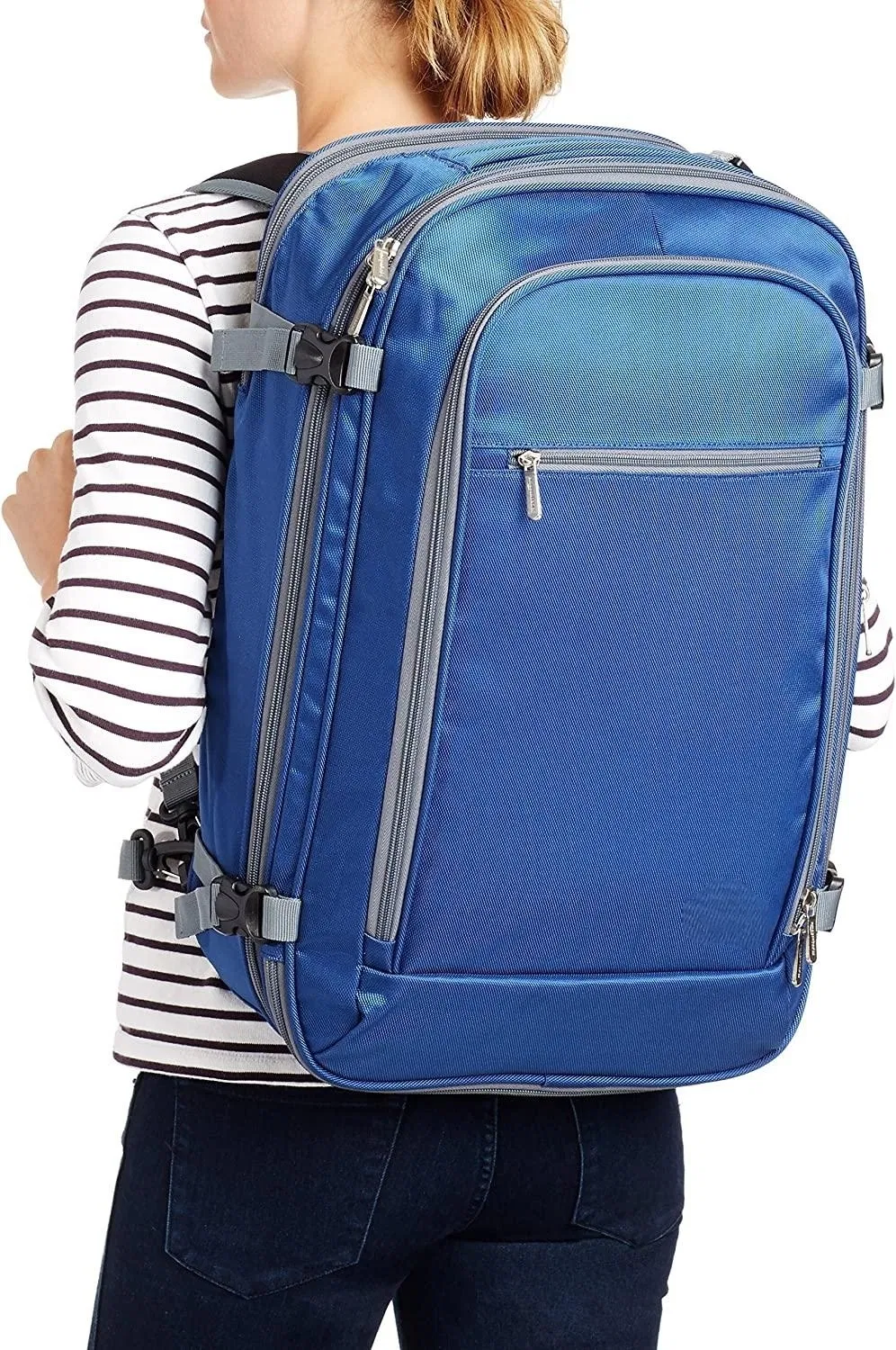 Custom High Quality Design Simple Large Capacity Portable Travel Backpack with Internal Zipper Laptop Cover