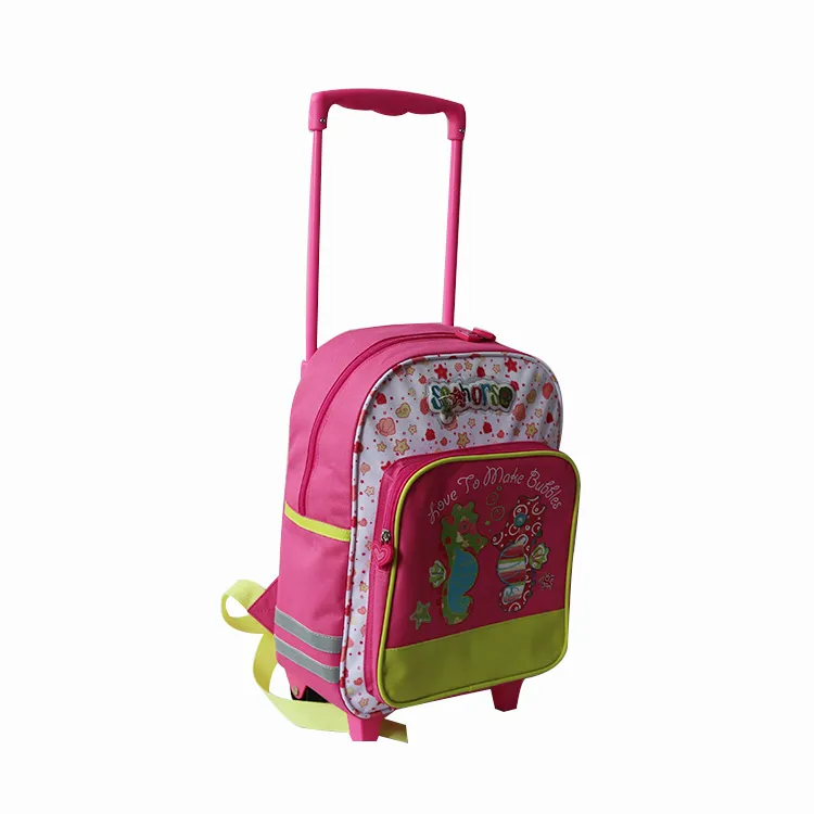 Cute Kids School Bag with Wheels Trolley School Bag