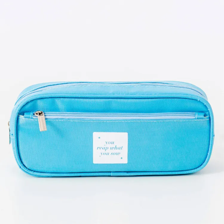 Factory Wholesale Large Capacity Pen Case Zippers Pen Bag Office Stationery Bag Pencil Case